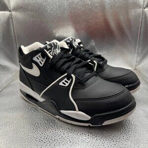 Size 5Y Nike Air Flight 89 GS Boys Black Leather‎ Basketball Sneakers CT1570-001